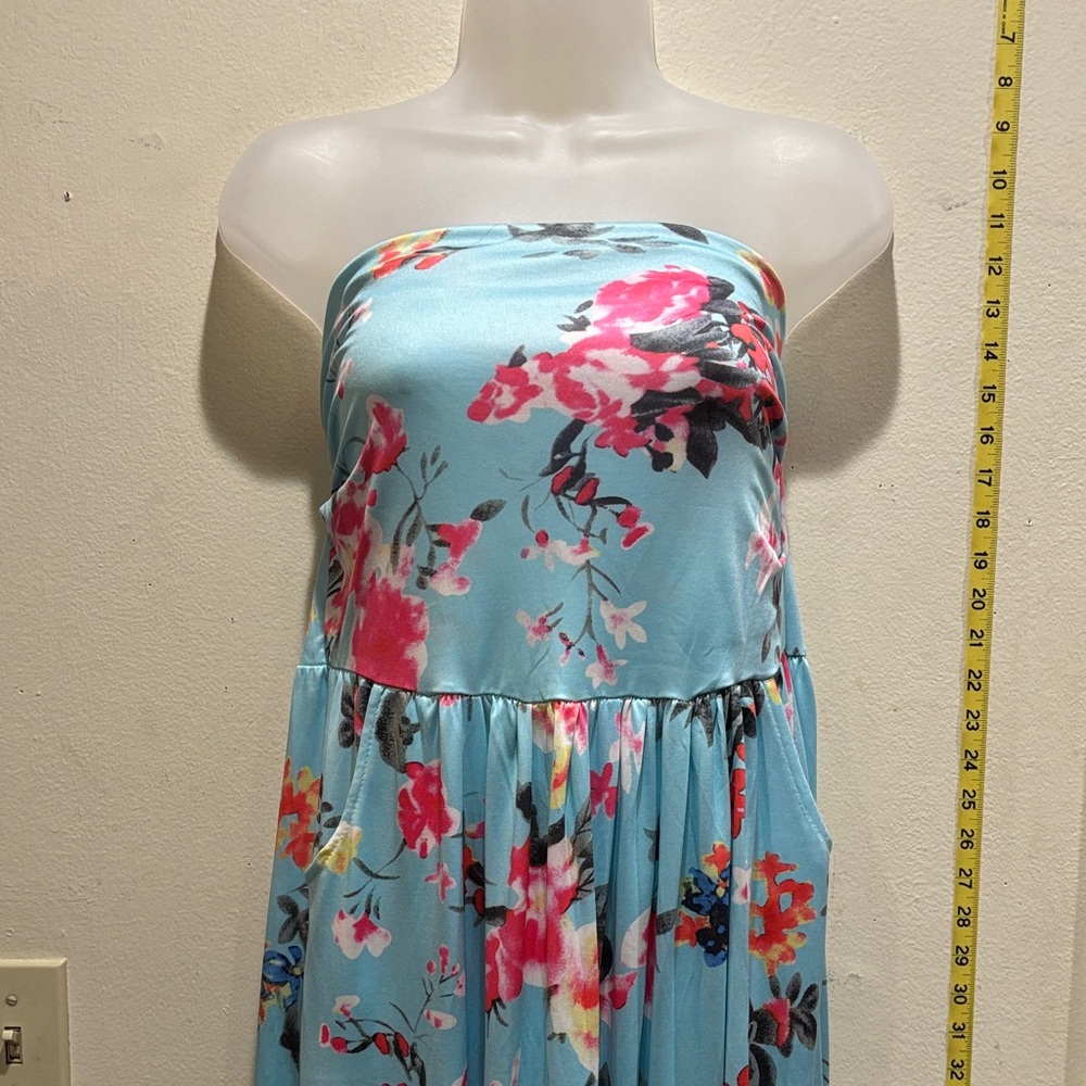 Floral Strapless Dress